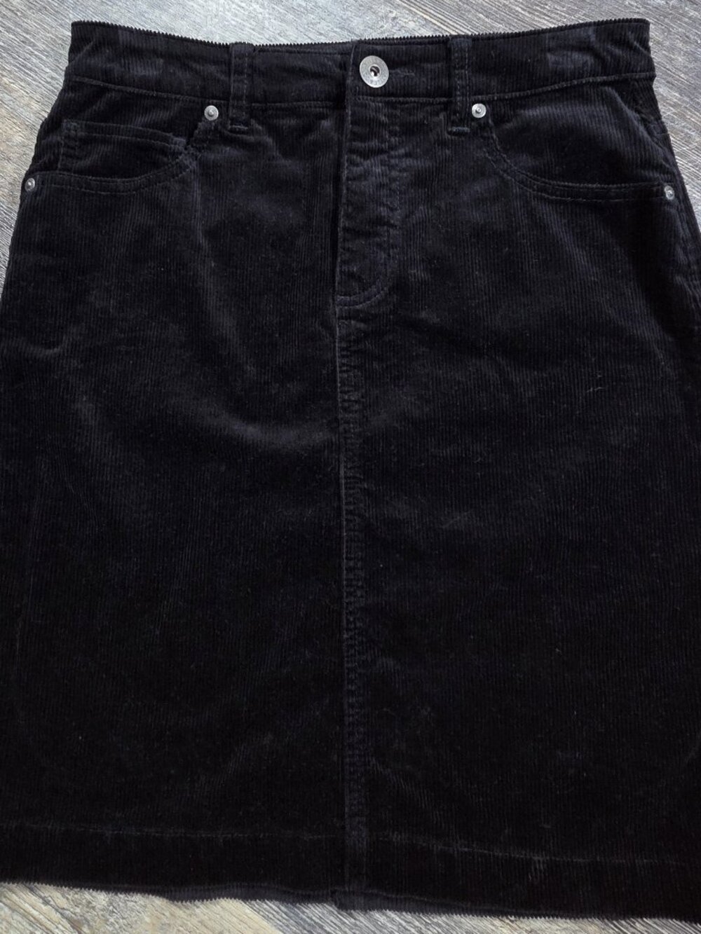 Style & Co Black Corduroy Mini Skirt Sz 2